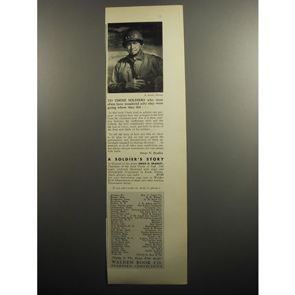 1951 Walden Book Co. Advertisement - A Soldier's Story by Omar N. Bradley