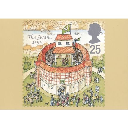 The Swan 1595 Globe Shakespeare Limited Edition Postcard
