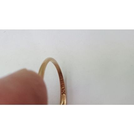 Antique Art Deco " K&P" .15ct Diamond 14kt Yellow Gold Filigree Ring
