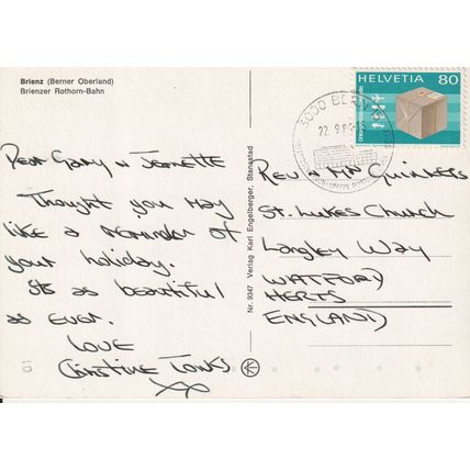 Switzerland Postcard 1976 - Brienz (Berner Oberland)