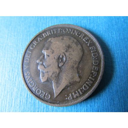 1912 H GEORGE V ONE PENNY HEATON MINT BIRMINGHAM FREE POST.