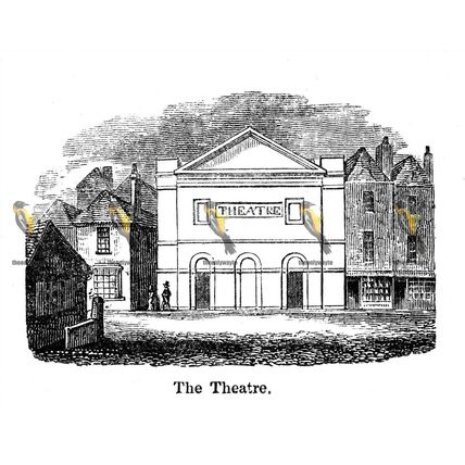 Theatre, Hastings, Sussex, England, 1840, MODERN REPRODUCTION