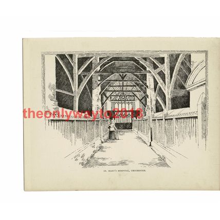 St Marys Hospital, Chichester, Sussex, Book Illustration (Print), 1903
