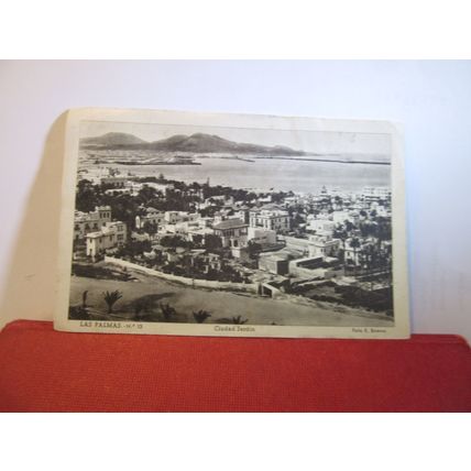 CIUDAD JARDIN, LAS PALMAS, DE GRAN CANARIA, SPAIN unused postcard c.1945 =