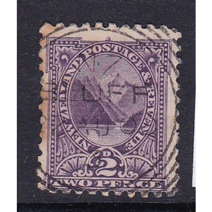 NEW ZEALAND 1900 2d PEMBROKE PEAK DULL VIOLET USED SG276