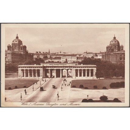 Äusseres Burgtor und Museen, Wien, 1929 - Ledermann AK