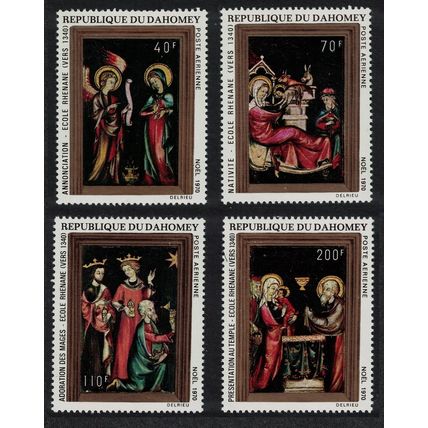 Dahomey Christmas Miniatures Paintings 4v 1970 MNH SG#423-426 MI#439-442