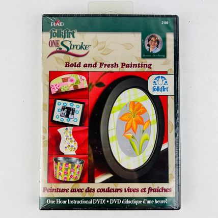 FolkArt One Stroke Bold and Fresh Painting DVD Donna Dewberry Acrylic Enamel NEW