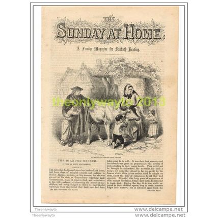 RENT PAID WITHOUT LOSING CRUMMIE (THE COW), SCOTLAND, BOOK ILLUSTRATION, 1862