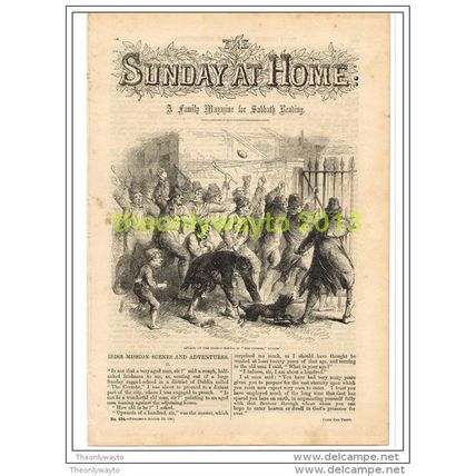 ATTACK ON THE COOMBE MISSION SCHOOL, DUBLIN, IRELAND, BOOK ILLUSTRATION, 1862