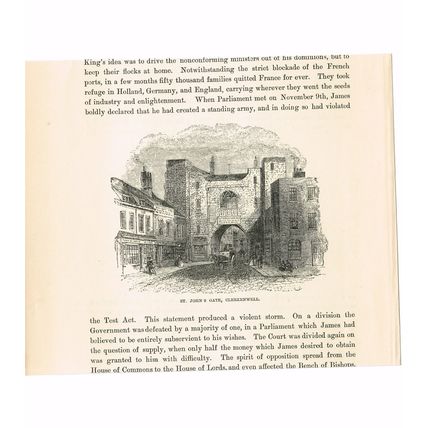 ST JOHN'S GATE, CLERKENWELL, LONDON, ENGLAND, Book Illustration (Print), c1870