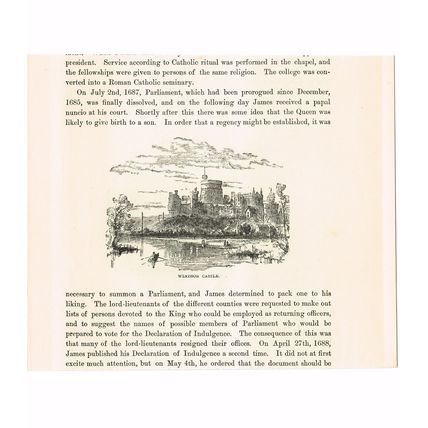 WINDSOR CASTLE, ENGLAND, Book Illustration (Print), c1870