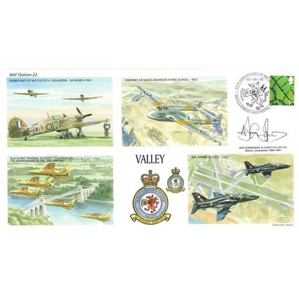 Valley Lake District RAF Station AJ Griffin Map LTD TO 100 Hand Signed FDC