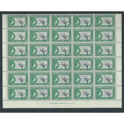 gilbert and ellice sg43 part sheet mnh sg 43 cv £18 as singles