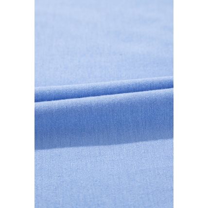 Sky Blue Textured V Neck Flutter Sleeve Ruffled Maxi Dress