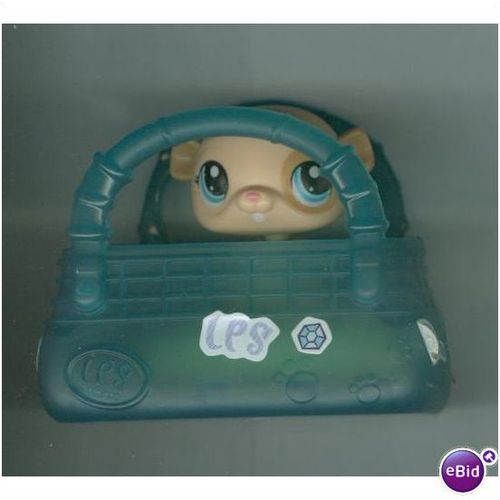 2010 McDonalds Littlest Pet Shop Brown Hamster with Carrier