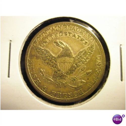1860 Professor Johnson Brass Token (FRE Ship)