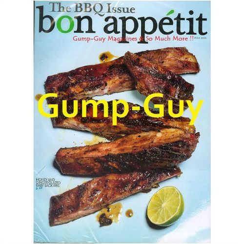 Bon Appetit magazine July 2009 BBQ Honey Ginger Glazed Baby Back Ribs brand new