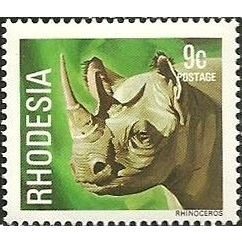 Rhodesia 1978 Animals 9c White Rhinoceros Unmounted Mint NHM SG 560 Sc 398 stamp