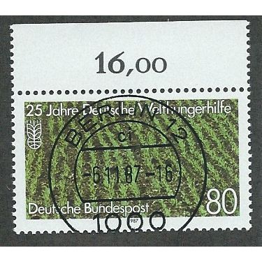 GER 1987 80pf '25TH ANN OF GERMAN FAMINE AID' FINE USED (EBID49-433)