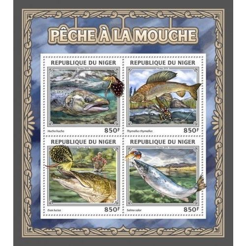 NIGER 2016 SHEET MNH FLY FISHING FISHES POISSONS PECES PEIXES MARINE LIFE 6