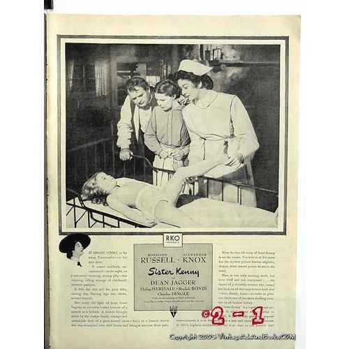 SISTER KENNY 1946 Rosalind Russell Alexander Knox movie vintage ad