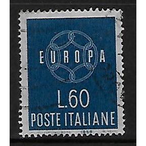 ITALY 1959 EUROPA 60L BLUE 1013 FINE USED#