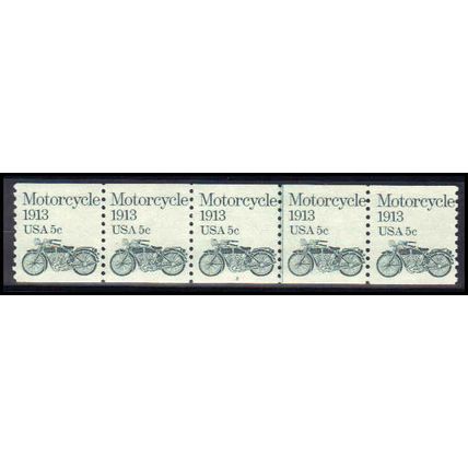 1899 5c Motorcycle Fine MNH Dry Gum PNC 2/5 Z5151
