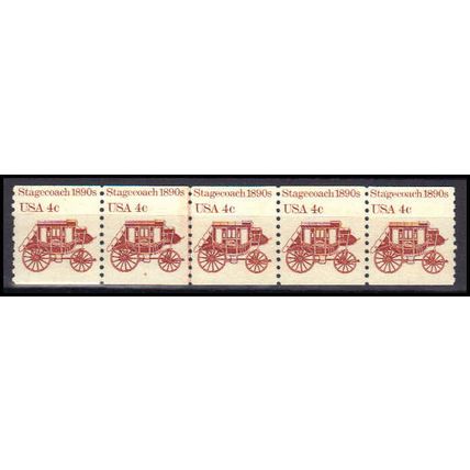 1898A 4c Stagecoach Fine MNH Dry Gum PNC 4/4+1 Z5732
