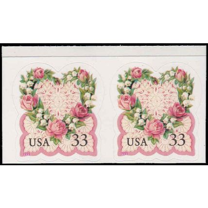 3274 33c Love Fine MNH BPS Hor Pair V5090