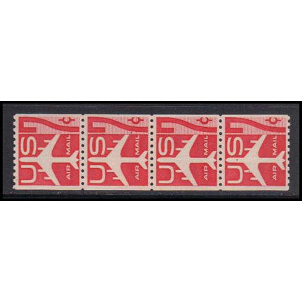 C61 7c Jet Airliner Very Fine MNH Strip of 4 KA9094