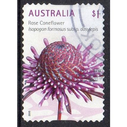 Australia 2015 Floral Definitive - Rose Coneflower 70c s/a Used-No Security Slit