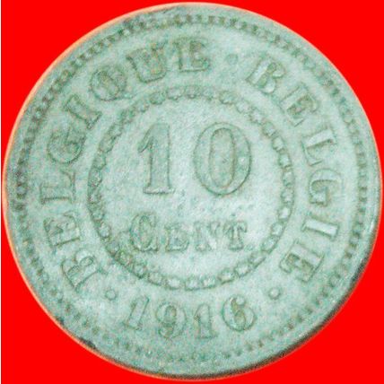 OCCUPATION by GERMANY★ BELGIUM 10 CENTIMES 1916! WARTIME ★LOW START★NO RESERVE