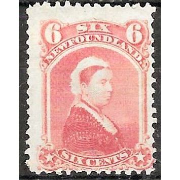 Newfoundland 1870 SG39 6d Rose Mounted Mint ..