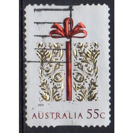 Australia 2013 Christmas - Christmas Gift - Foiled/Embellished 55c s/a Used