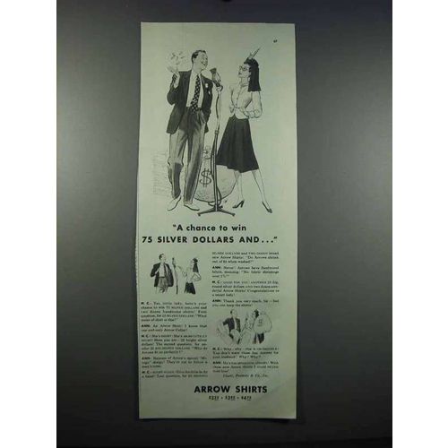 1947 Arrow Shirts Ad - A Chance to Win