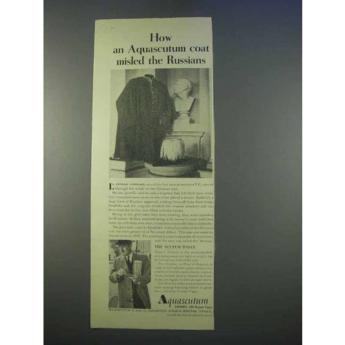 1955 Aquascutum Coat Ad - Misled The Russians