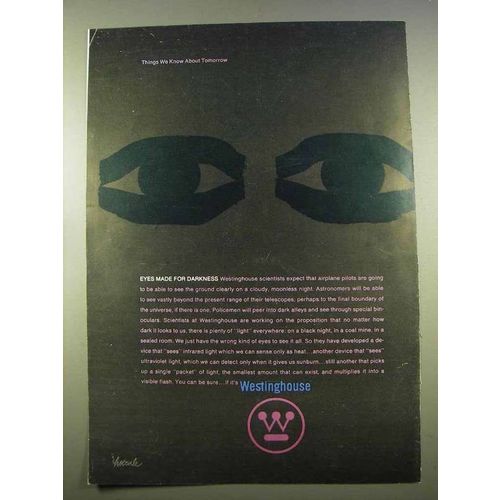 1963 Westinghouse Products Ad - Eyes For Darkness