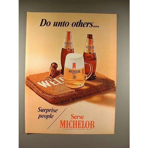 1970 Michelob Beer Ad - Do Unto Others!