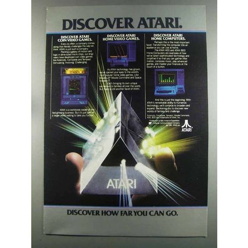 1982 Atari 400 and 800 Home Computers Ad - Discover