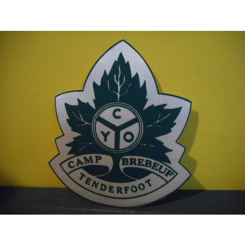 Catholic Youth Organization Camp Brebeuf Patch,Tenderfoot,Rockwood,Ontario