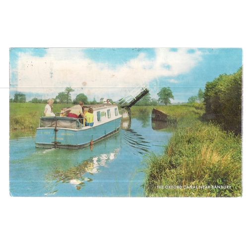 THE OXFORD CANAL, BANBURY used postcard 1982 postmark #