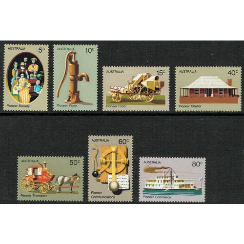 Australia 1972 Pioneer Life set 7v SG523-529 UM