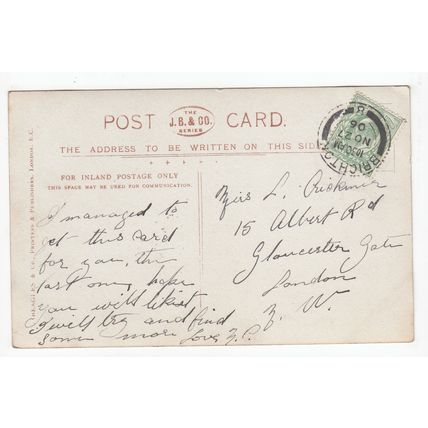 Actress Miss N De Silva in Boy O'Carroll Postcard 1906 RP Beagles