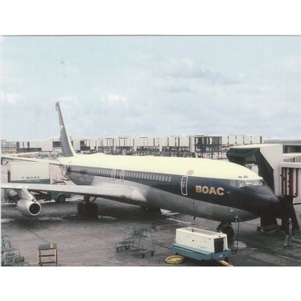 BOAC Boeing B707 Civil Aviation Postcard (A18732)