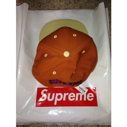 SUPREME BRAND NEW FLAT ECSTASY 6-PANEL SNAPBACK BURNT ORANGE BROWN HAT/CAP EMBRO