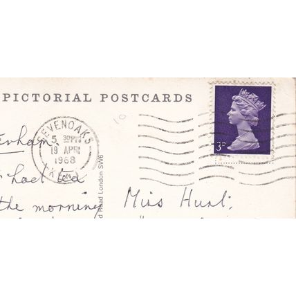 GB Sevenoaks Postmark 1968 Postcard