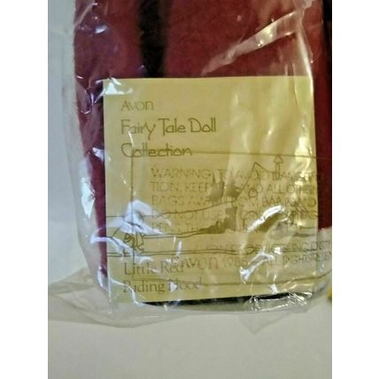 New Vintage 1985 Avon Fairy Tale Doll 8" Red Riding Hood W/Stand