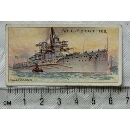 1910 Wills The World's Dreadnoughts No. 8 French Battleship Jean Bart
