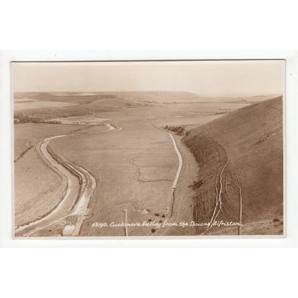 Cuckmere Valley from the Downs Alfriston Postcard East Sussex 53190